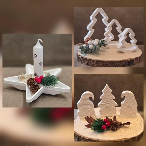 Gegossene weiße Weihnachtsdeko